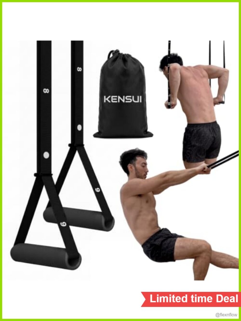 Portable Suspension Trainer Calisthenics Equipment with Rotating Handles